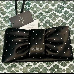 Kate Spade Black Embellished Multi Bow Wristlet Purse NWT